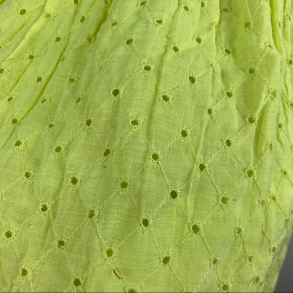 American Eagle Neon Eyelet Cutout Cotton Dress Y2K 2000s - Picture 2 of 9